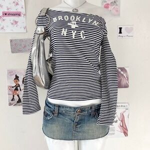 Striped Off-Shoulder Women's Top